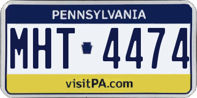 PA license plate MHT4474