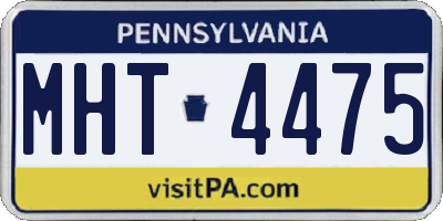 PA license plate MHT4475