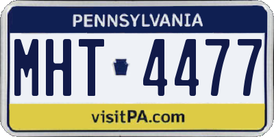 PA license plate MHT4477