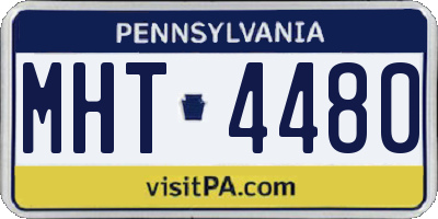 PA license plate MHT4480