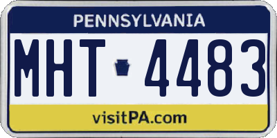 PA license plate MHT4483
