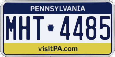 PA license plate MHT4485