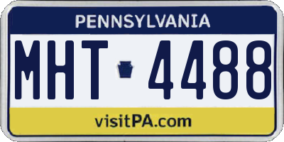 PA license plate MHT4488