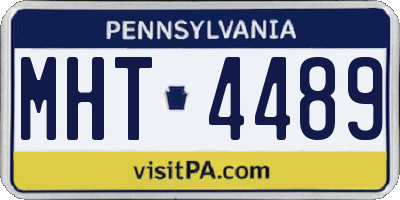 PA license plate MHT4489