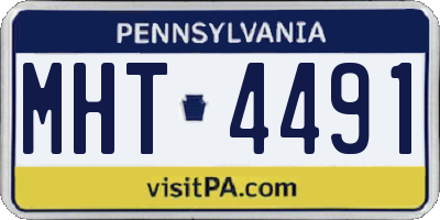 PA license plate MHT4491