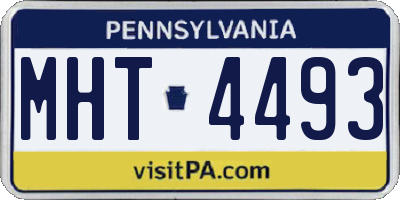 PA license plate MHT4493