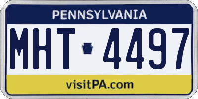 PA license plate MHT4497