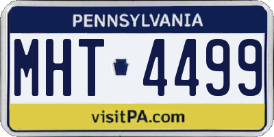 PA license plate MHT4499