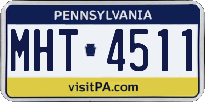 PA license plate MHT4511