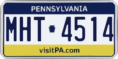 PA license plate MHT4514