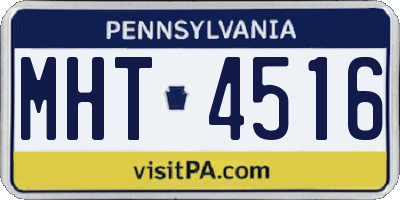 PA license plate MHT4516