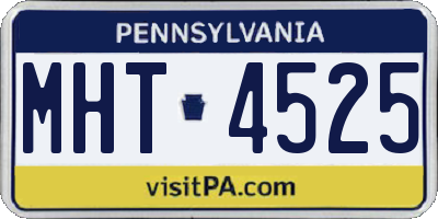 PA license plate MHT4525