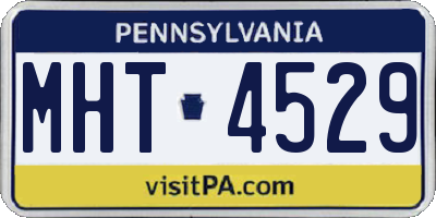 PA license plate MHT4529
