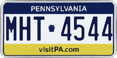 PA license plate MHT4544