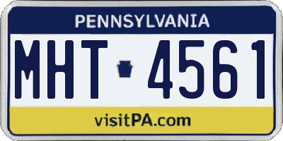 PA license plate MHT4561
