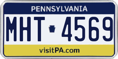 PA license plate MHT4569