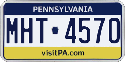 PA license plate MHT4570