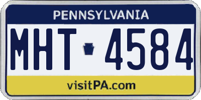 PA license plate MHT4584