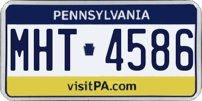 PA license plate MHT4586