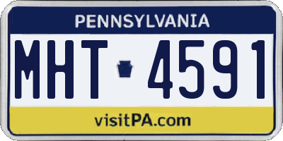 PA license plate MHT4591