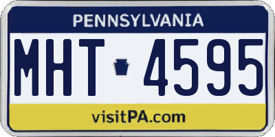 PA license plate MHT4595