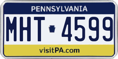 PA license plate MHT4599