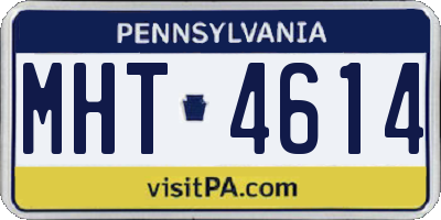 PA license plate MHT4614