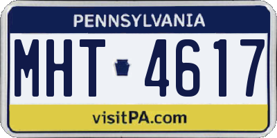 PA license plate MHT4617