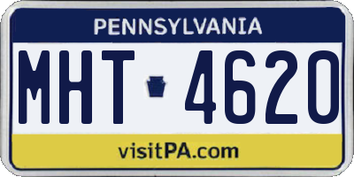 PA license plate MHT4620