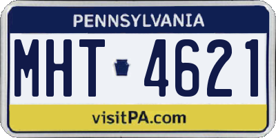 PA license plate MHT4621