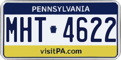 PA license plate MHT4622