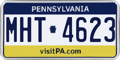 PA license plate MHT4623