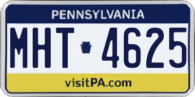 PA license plate MHT4625