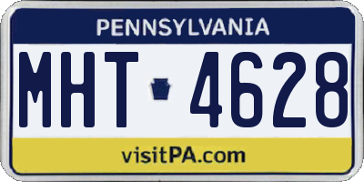 PA license plate MHT4628