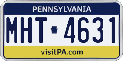PA license plate MHT4631