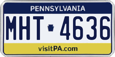 PA license plate MHT4636