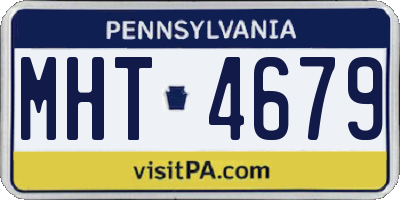 PA license plate MHT4679