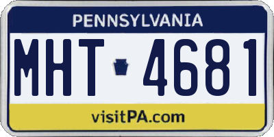 PA license plate MHT4681