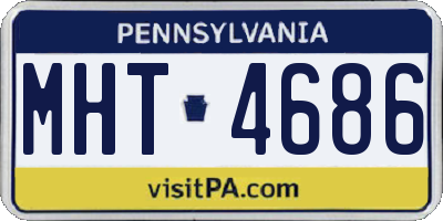 PA license plate MHT4686