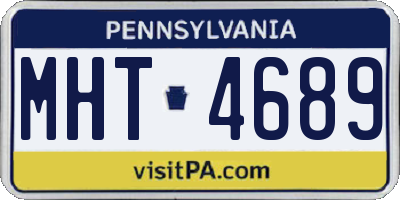 PA license plate MHT4689