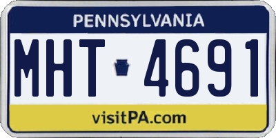 PA license plate MHT4691