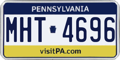 PA license plate MHT4696