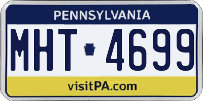 PA license plate MHT4699