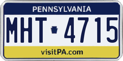 PA license plate MHT4715