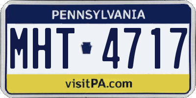 PA license plate MHT4717