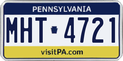 PA license plate MHT4721
