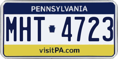 PA license plate MHT4723