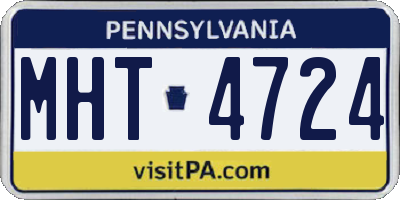 PA license plate MHT4724
