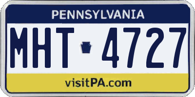 PA license plate MHT4727