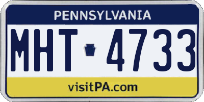 PA license plate MHT4733